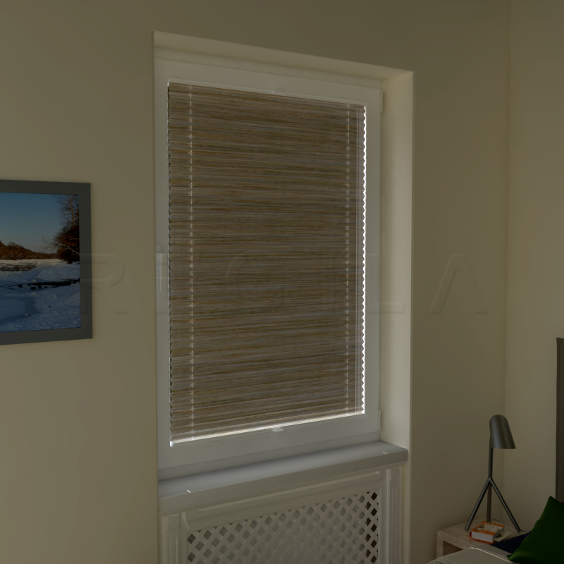 Plisuotos žaliuzės,  tekstūruotas, Ruda