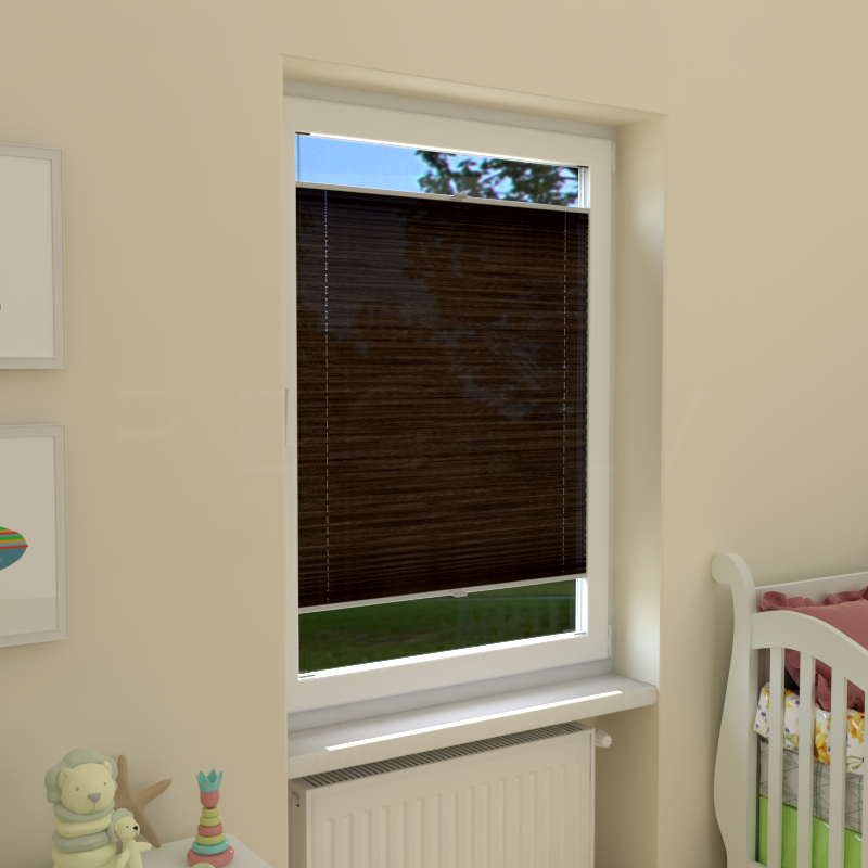 Plisuotos žaliuzės,  tekstūruotas, Ruda