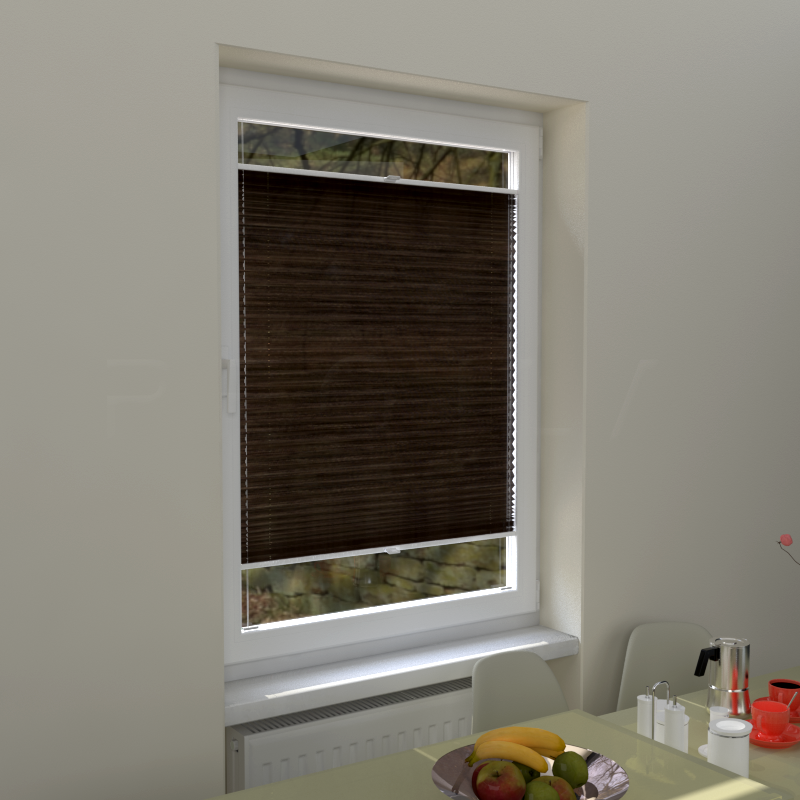 Plisuotos žaliuzės,  tekstūruotas, Ruda