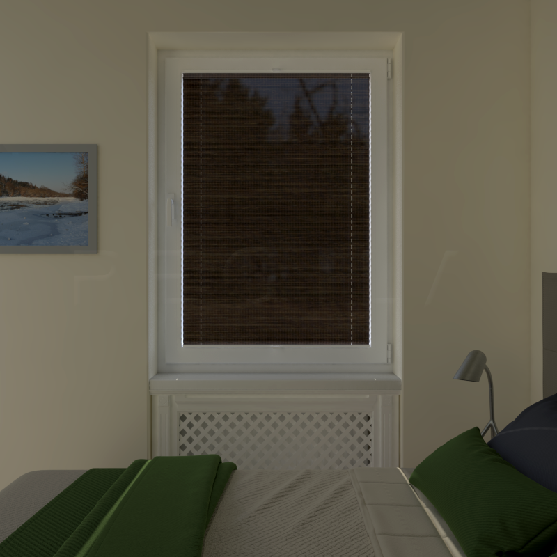 Plisuotos žaliuzės,  tekstūruotas, Ruda