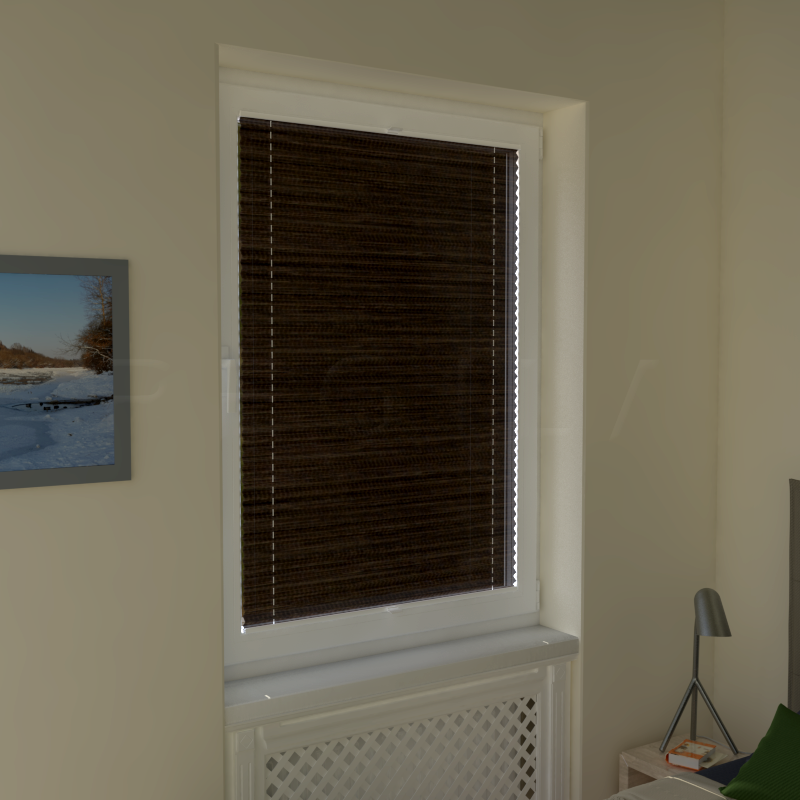 Plisuotos žaliuzės,  tekstūruotas, Ruda