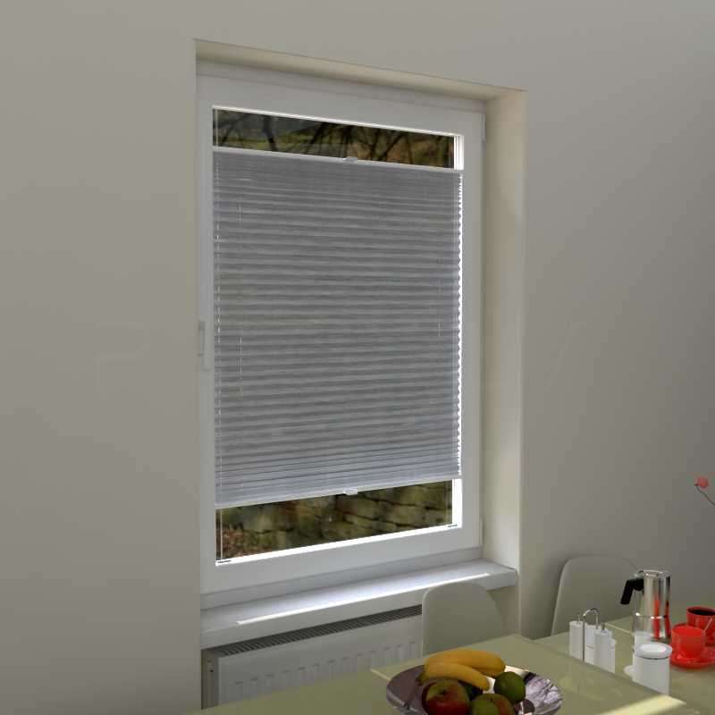 Plisuotos žaliuzės,  tekstūruotas, Pilka