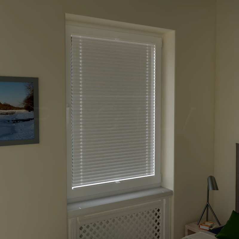 Plisuotos žaliuzės,  tekstūruotas, Balta