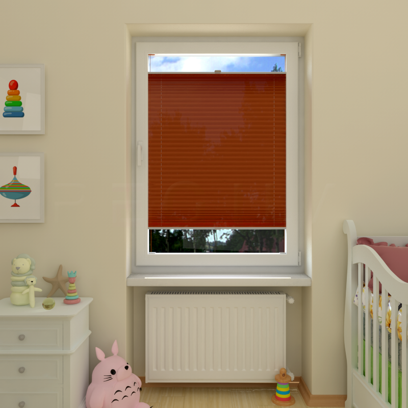 Plisuotos žaliuzės,  tekstūruotas, Ruda