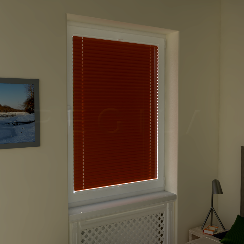 Plisuotos žaliuzės,  tekstūruotas, Ruda