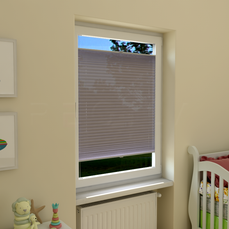 Plisuotos žaliuzės,  tekstūruotas, Pilka