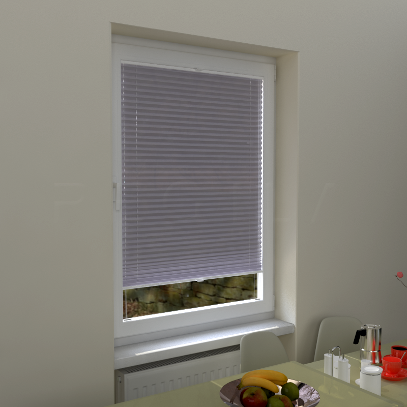 Plisuotos žaliuzės,  tekstūruotas, Pilka