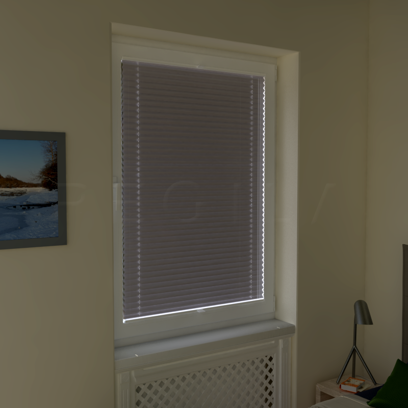 Plisuotos žaliuzės,  tekstūruotas, Pilka