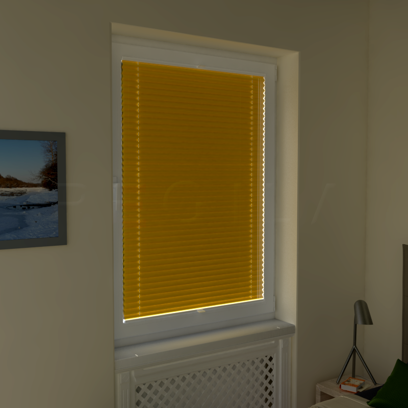 Plisuotos žaliuzės,  tekstūruotas, Geltona