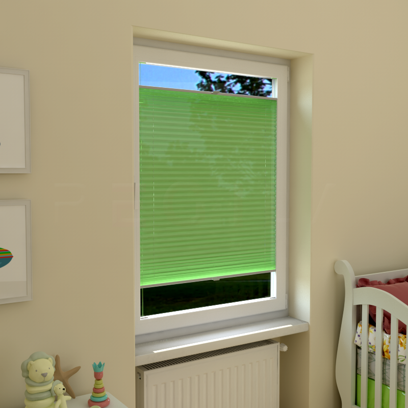 Plisuotos žaliuzės,  tekstūruotas, Žalia