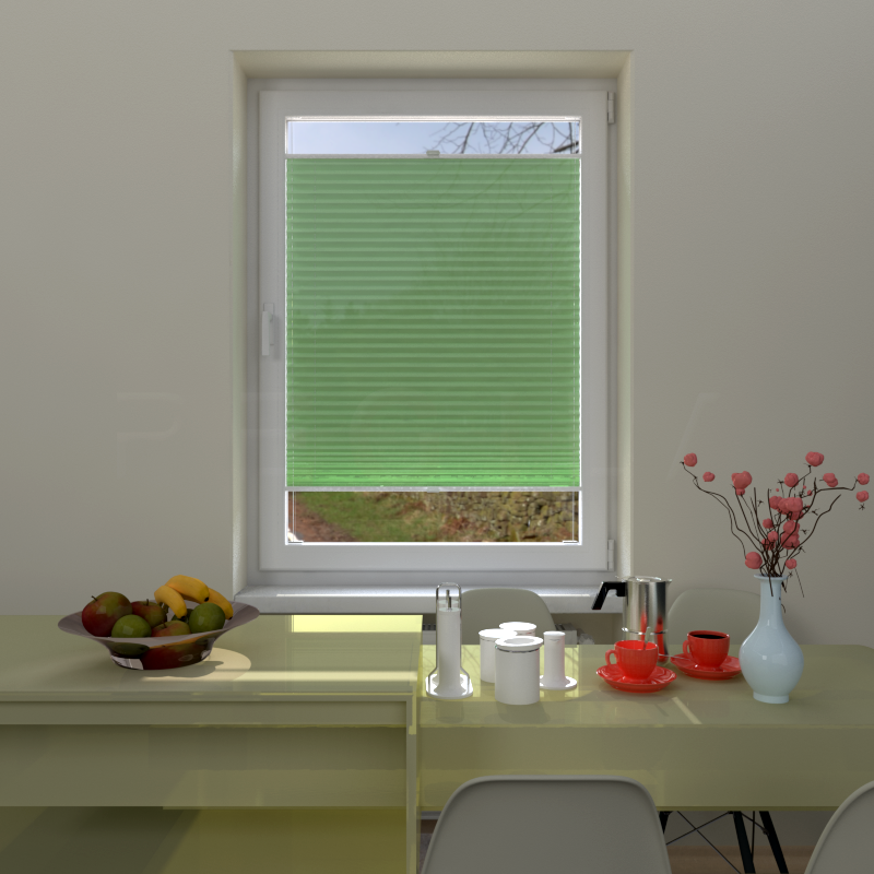 Plisuotos žaliuzės,  tekstūruotas, Žalia