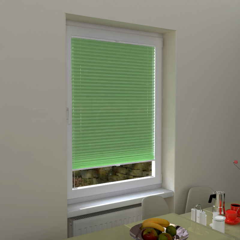 Plisuotos žaliuzės,  tekstūruotas, Žalia
