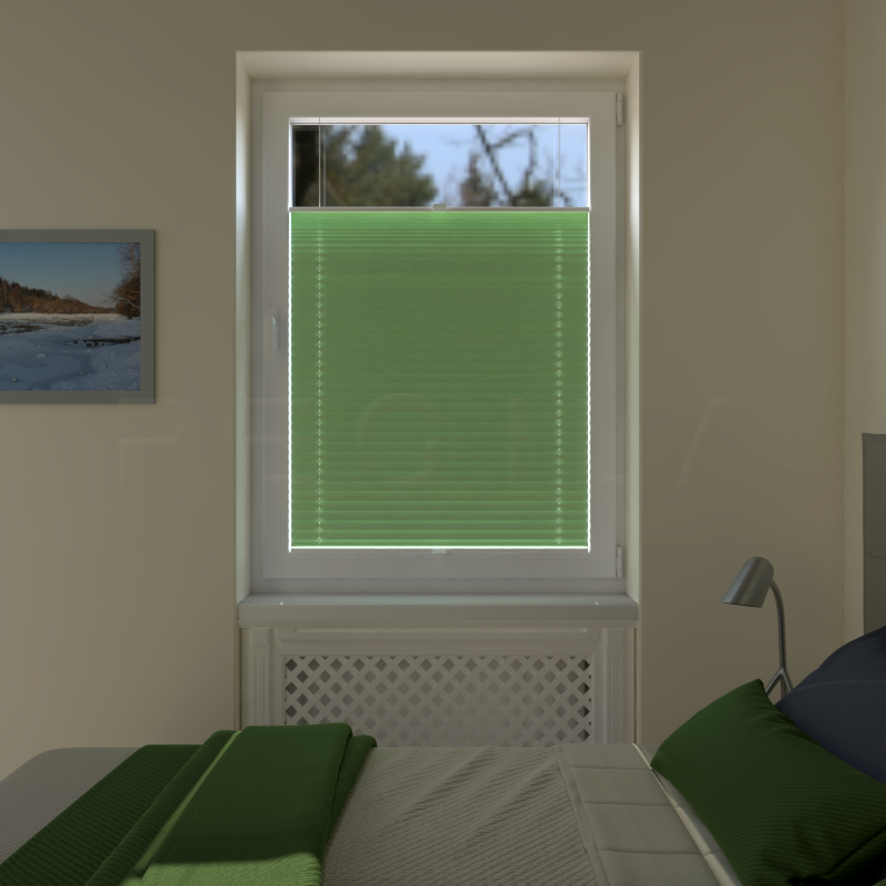 Plisuotos žaliuzės,  tekstūruotas, Žalia
