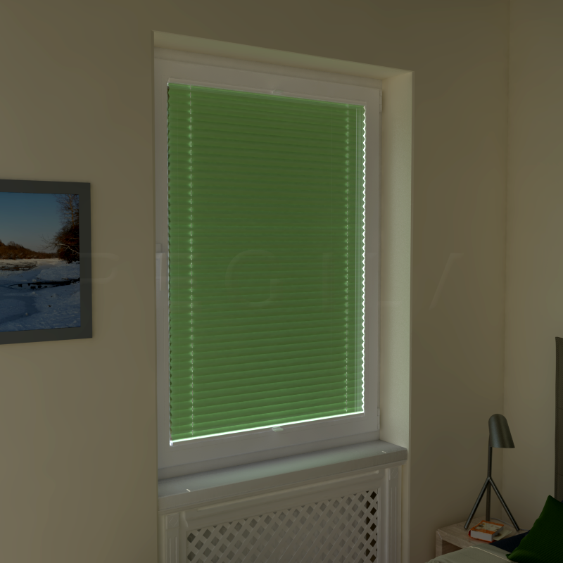 Plisuotos žaliuzės,  tekstūruotas, Žalia