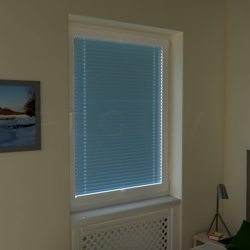 Plisuotos žaliuzės,  tekstūruotas, Mėlyna