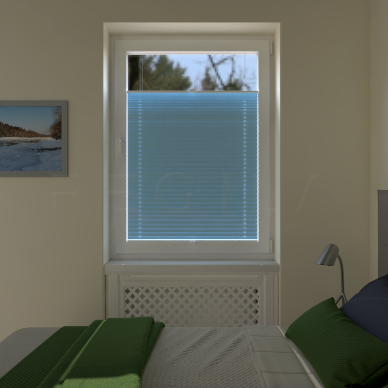 Plisuotos žaliuzės,  tekstūruotas, Mėlyna