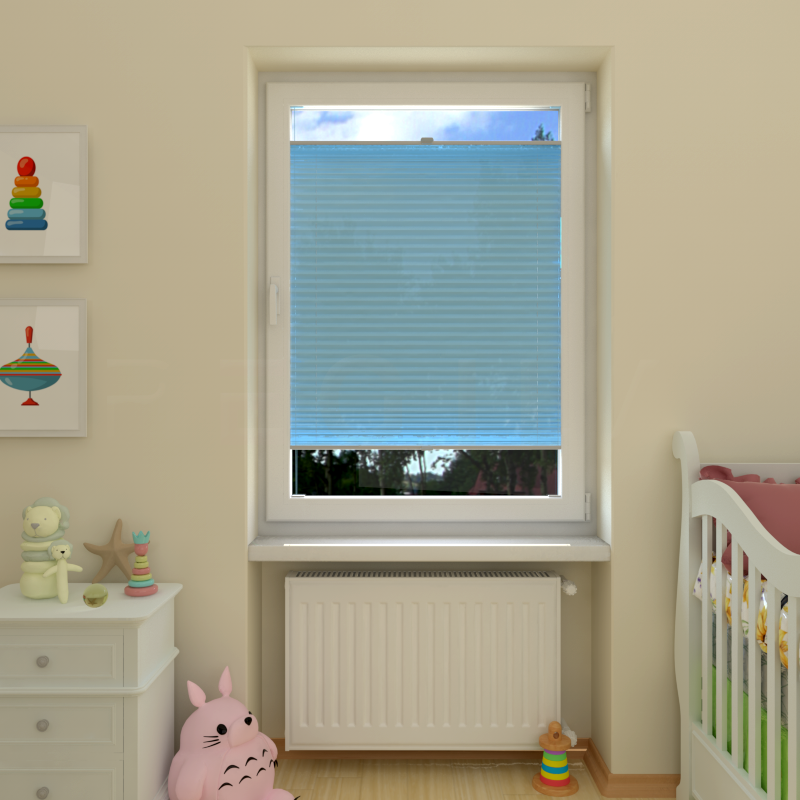 Plisuotos žaliuzės,  tekstūruotas, Mėlyna