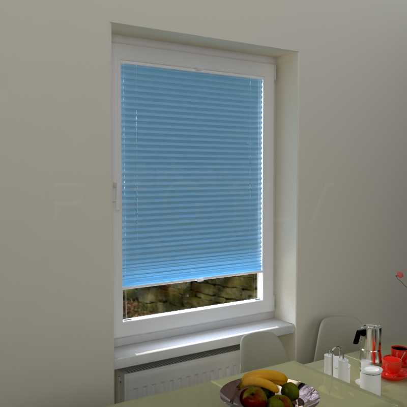 Plisuotos žaliuzės,  tekstūruotas, Mėlyna