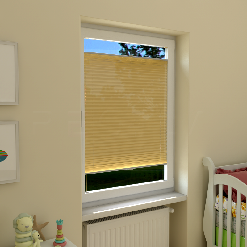 Plisuotos žaliuzės,  tekstūruotas, Geltona