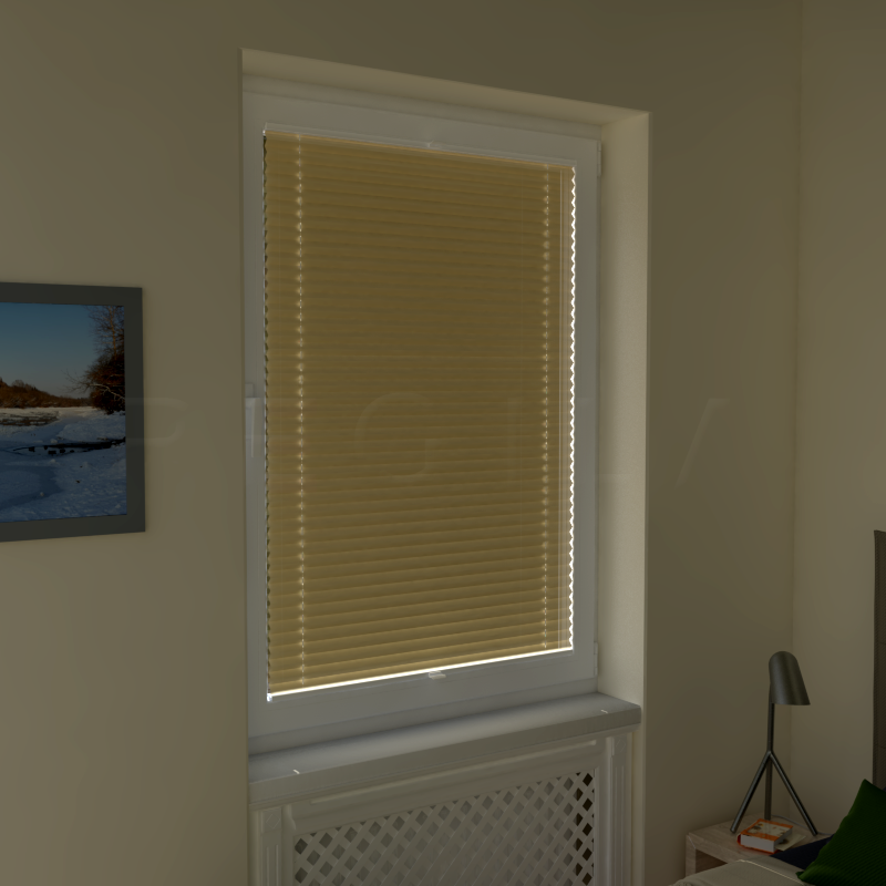 Plisuotos žaliuzės,  tekstūruotas, Geltona