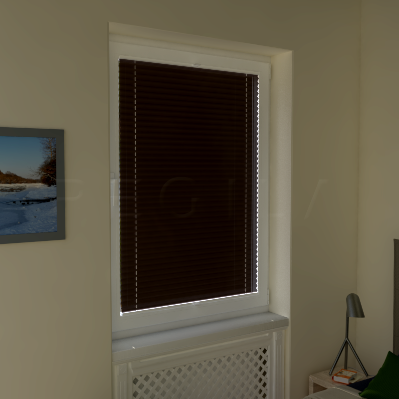 Plisuotos žaliuzės,  tekstūruotas, Ruda