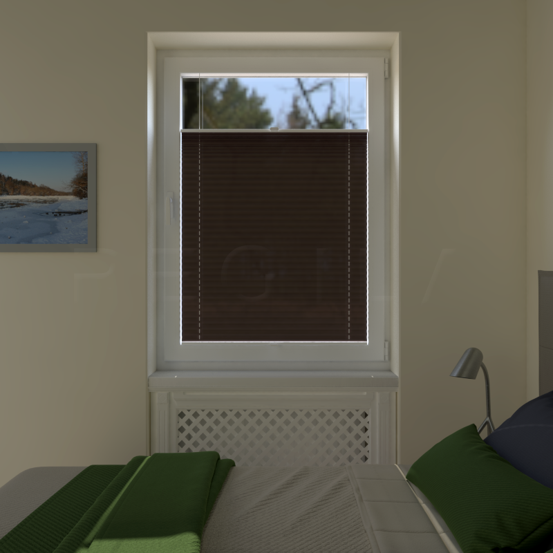 Plisuotos žaliuzės,  tekstūruotas, Ruda