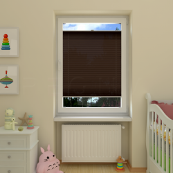 Plisuotos žaliuzės,  tekstūruotas, Ruda