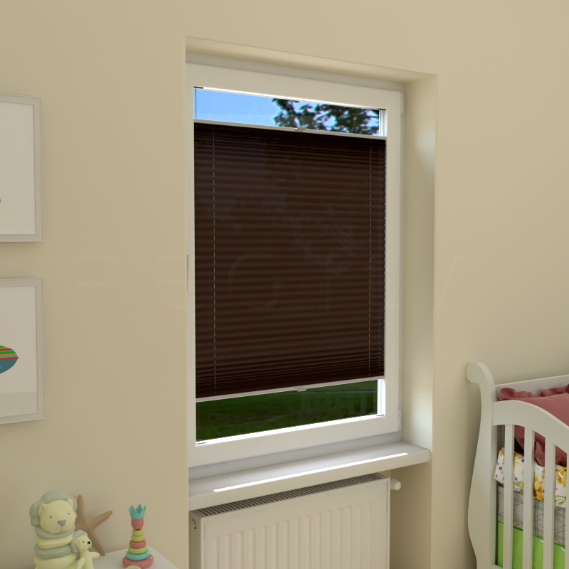 Plisuotos žaliuzės,  tekstūruotas, Ruda