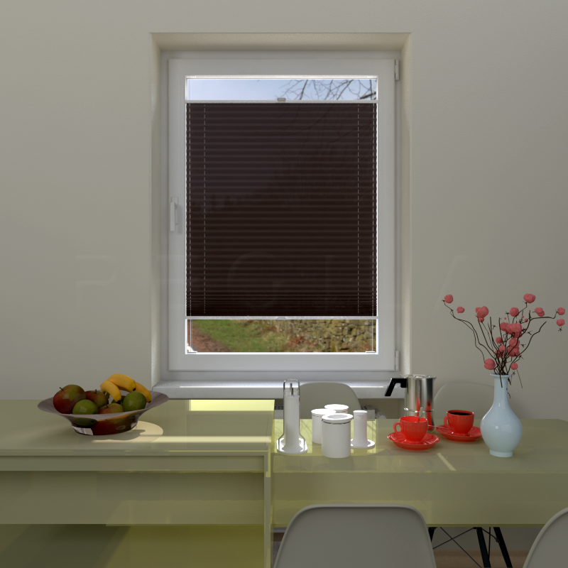 Plisuotos žaliuzės,  tekstūruotas, Ruda