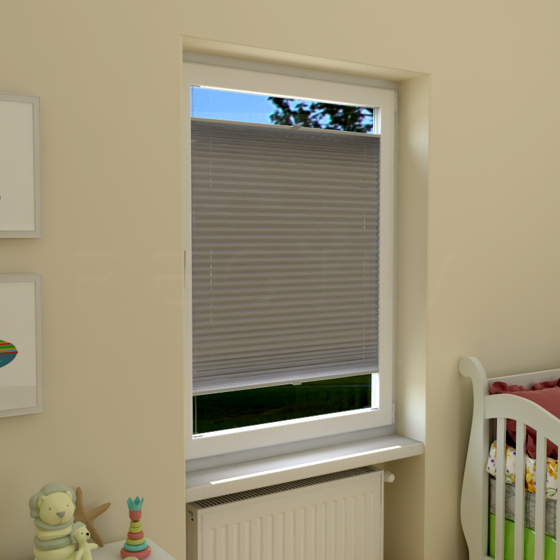 Plisuotos žaliuzės,  tekstūruotas, Balta