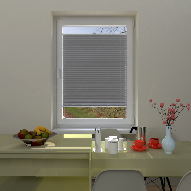Plisuotos žaliuzės,  tekstūruotas, Balta