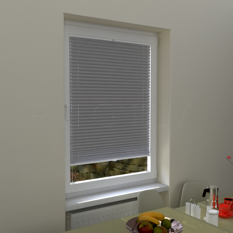 Plisuotos žaliuzės,  tekstūruotas, Balta