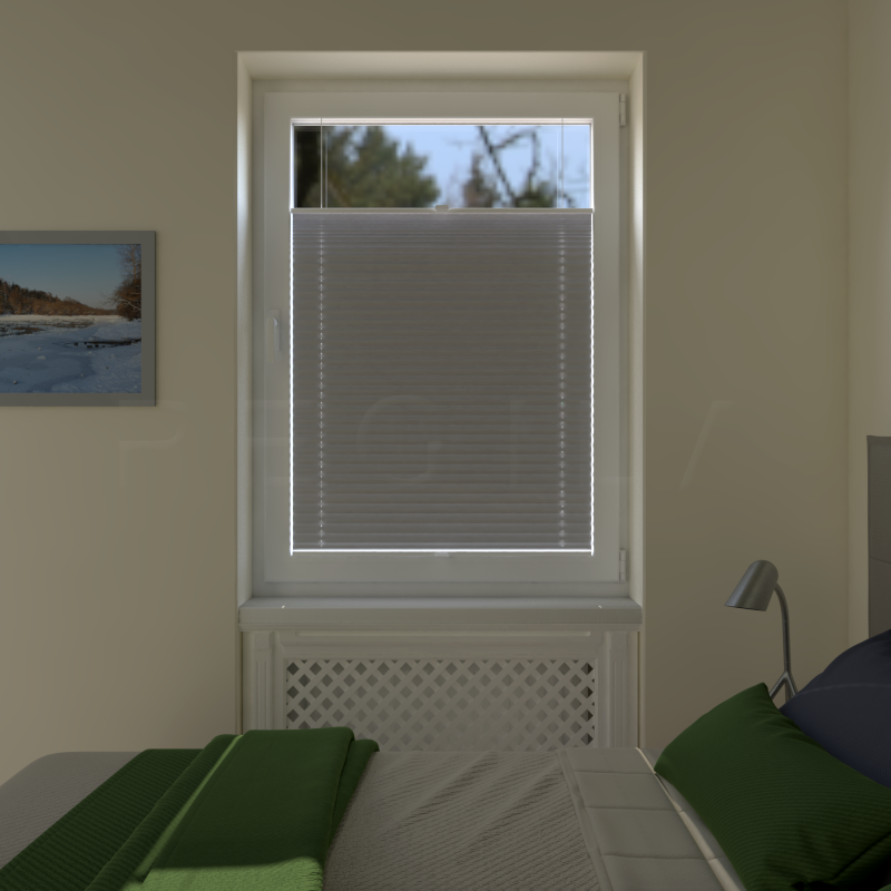 Plisuotos žaliuzės,  tekstūruotas, Balta