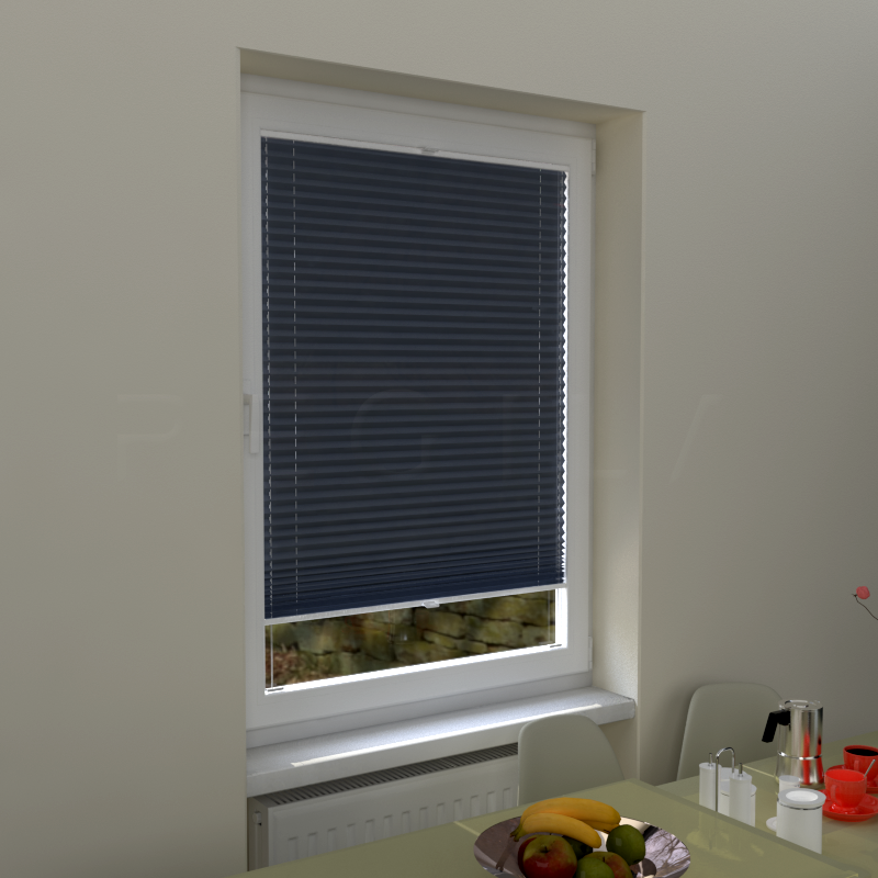 Plisuotos žaliuzės,  tekstūruotas, Pilka