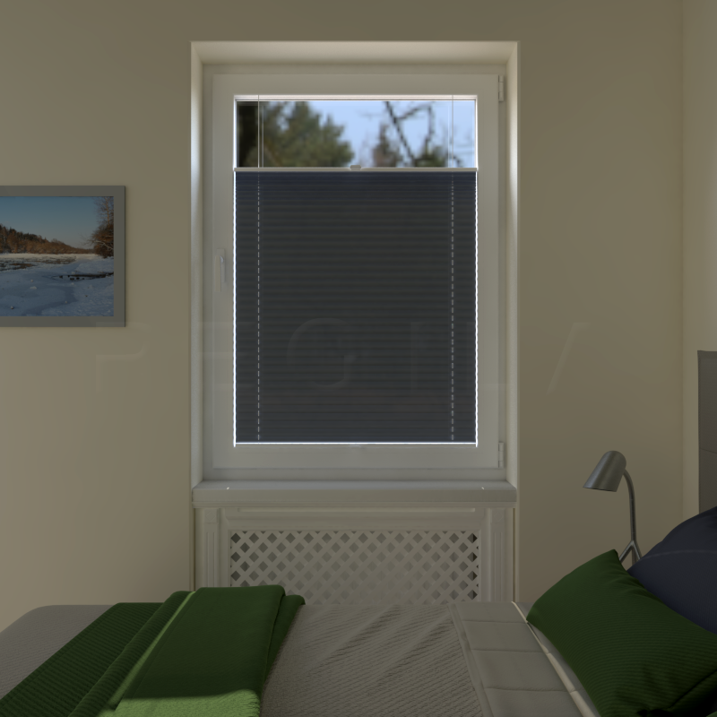 Plisuotos žaliuzės,  tekstūruotas, Pilka