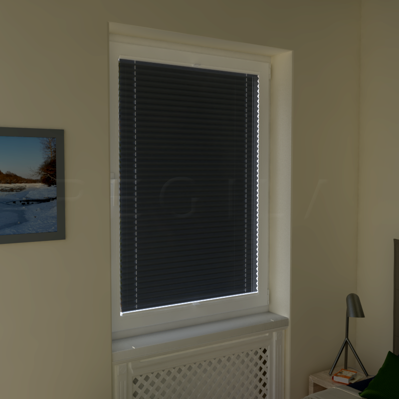 Plisuotos žaliuzės,  tekstūruotas, Pilka