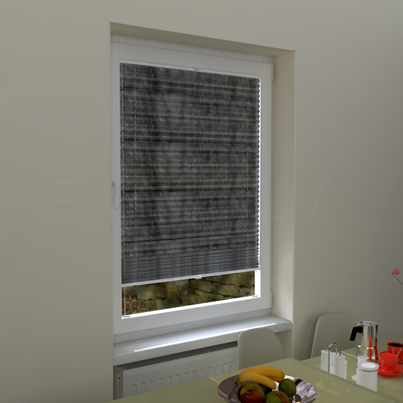 Plisuotos žaliuzės,  šviesai nepralaidūs, Pilka