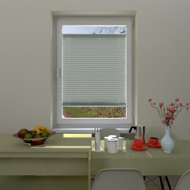 Plisuotos žaliuzės,  šviesai nepralaidūs, Geltona