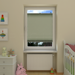 Plisuotos žaliuzės,  šviesai nepralaidūs, Smėlio