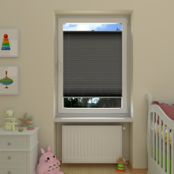 Plisuotos žaliuzės,  šviesai nepralaidūs, Pilka