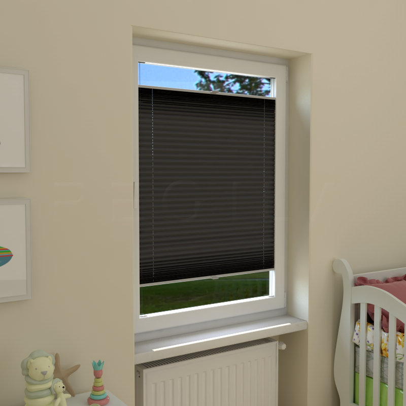 Plisuotos žaliuzės,  šviesai nepralaidūs, Pilka