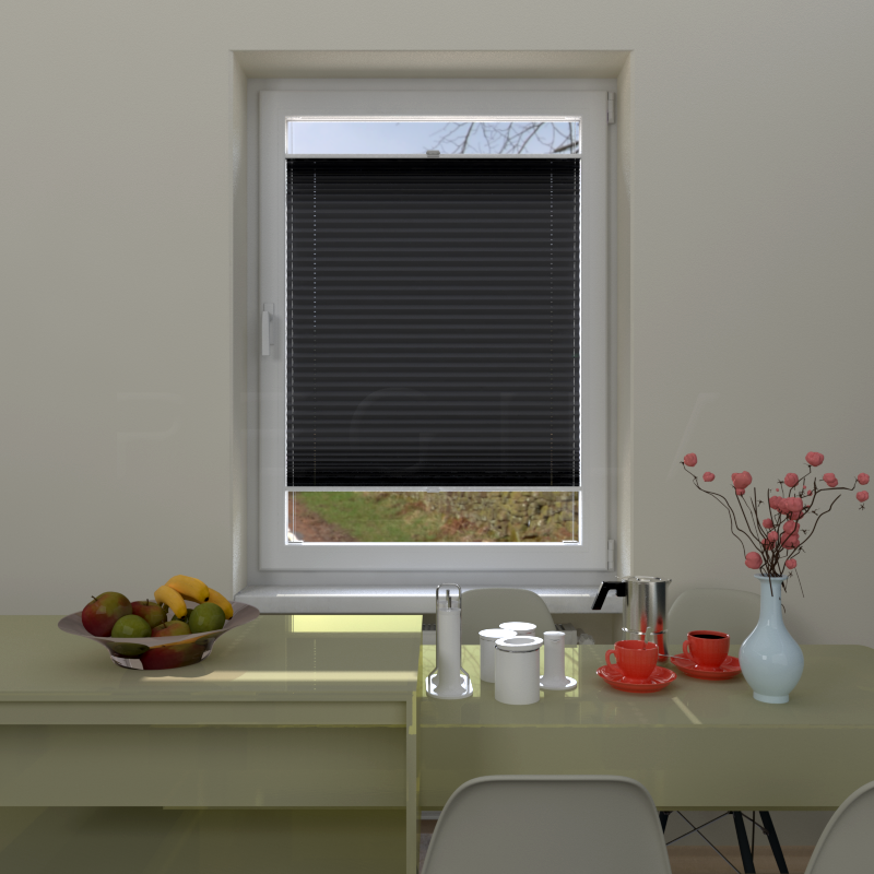 Plisuotos žaliuzės,  šviesai nepralaidūs, Pilka