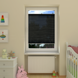 Plisuotos žaliuzės,  tekstūruotas, Juoda