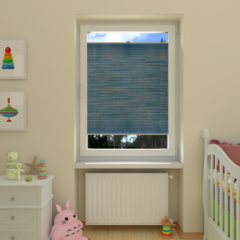 Plisuotos žaliuzės,  tekstūruotas, Mėlyna