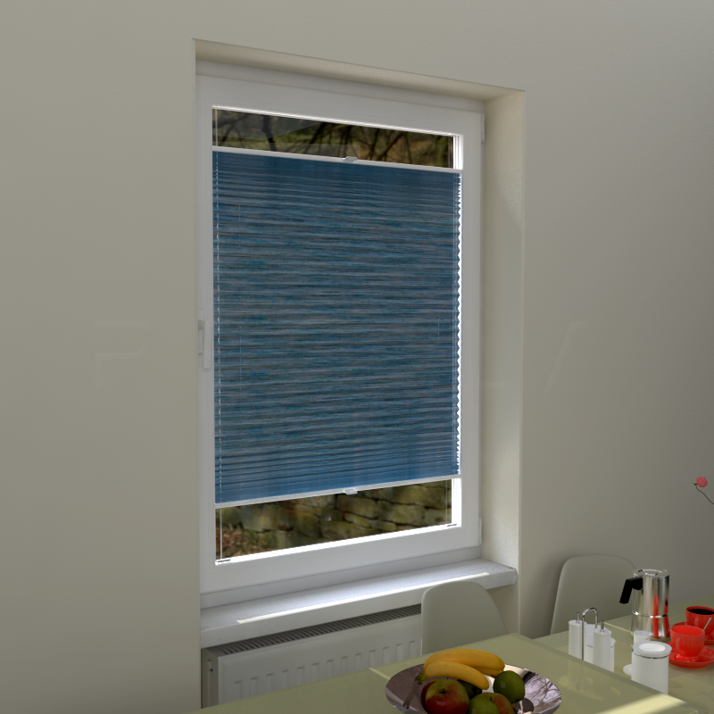 Plisuotos žaliuzės,  tekstūruotas, Mėlyna