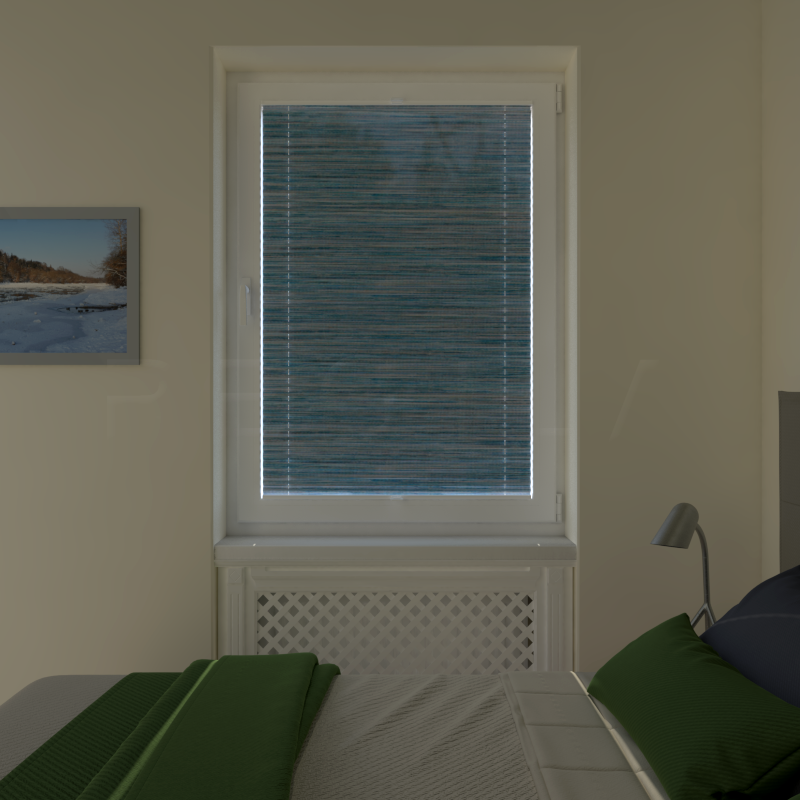 Plisuotos žaliuzės,  tekstūruotas, Mėlyna