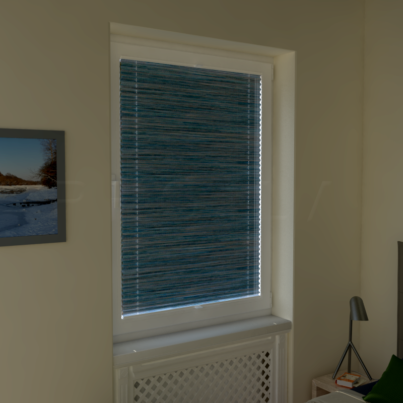 Plisuotos žaliuzės,  tekstūruotas, Mėlyna