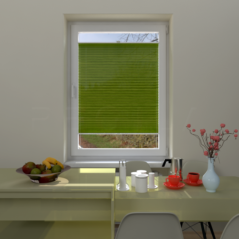 Plisuotos žaliuzės,  tekstūruotas, Žalia