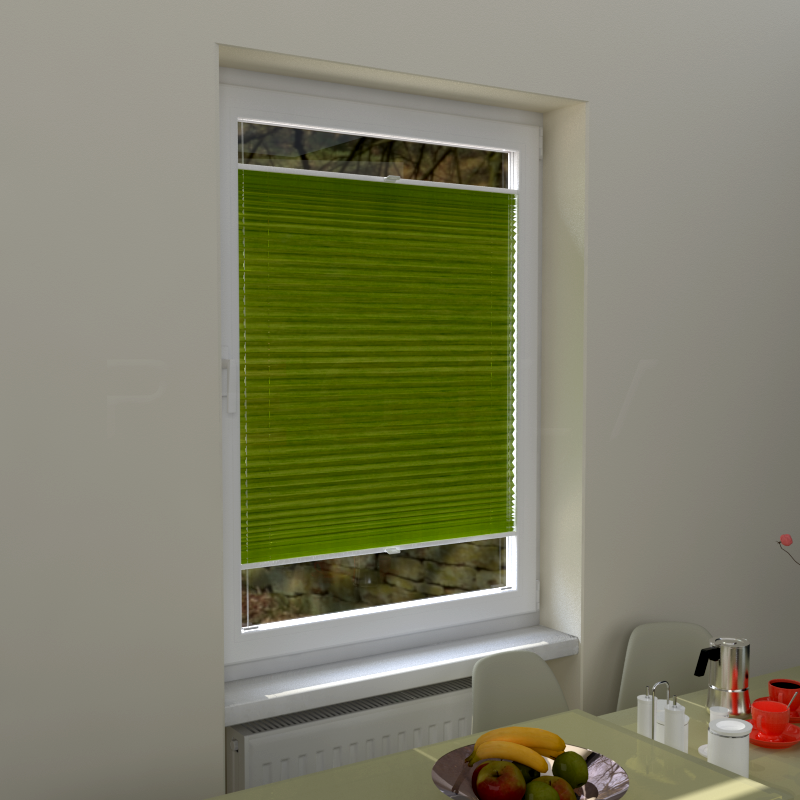 Plisuotos žaliuzės,  tekstūruotas, Žalia