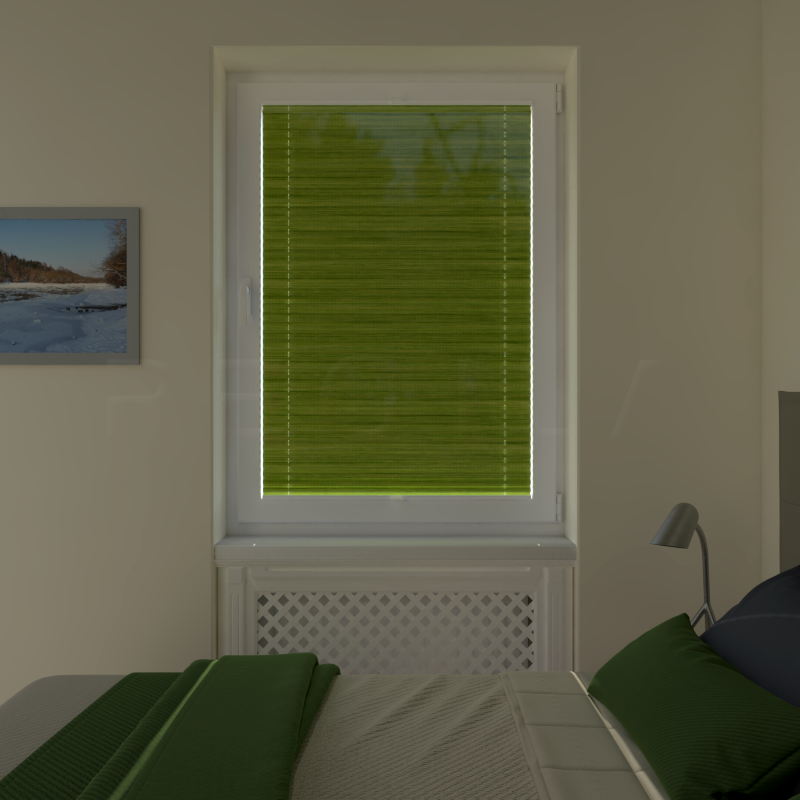 Plisuotos žaliuzės,  tekstūruotas, Žalia